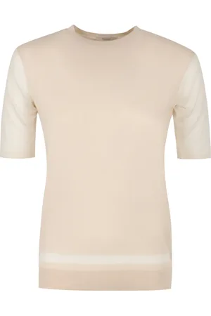 Agnona Round-neck Knitwear, female, , S, Ribbed Wool-Blend Knit Top