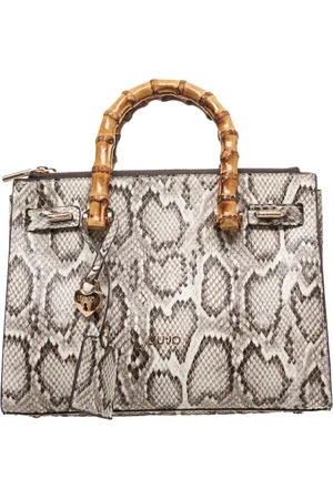 Liu Jo Handbags, female, , ONE SIZE, Grey Snake Pattern Handbag with Bamboo Handles
