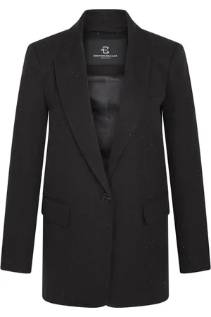 Bruuns Bazaar Blazer with V-Neck and Flap Pockets
