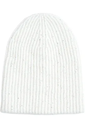 Fabiana Filippi Beanies, female, , ONE SIZE, Ribbed Knit Sequin Embellished Beanie Hat