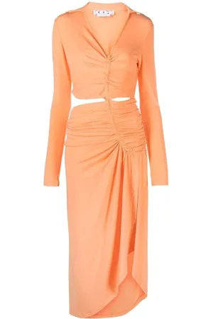 OFF-WHITE Party Dresses, female, , S, Cut-Out Draped Dress