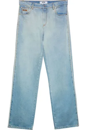 Msgm Straight Jeans, male, , S, Wide Leg Denim Jeans