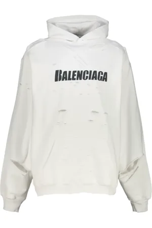 Balenciaga Hoodies, male, , XL, Destroyed Oversize Hoodie Logo