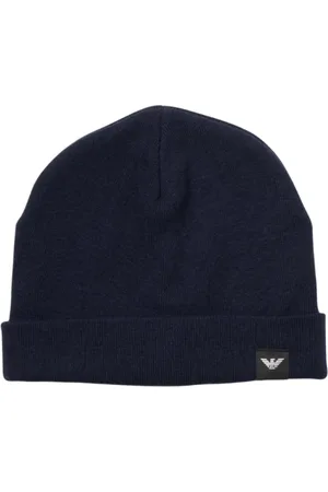 Emporio Armani Beanies, male, , L, Beanie Logo Tab Side