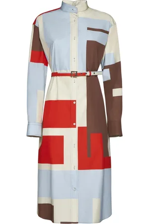 Fendi Shirt Dresses, female, , XS, Maxi FF Puzzle Shirt Dress