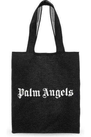 Palm Angels Tote Bags, male, , ONE SIZE, Logo Knitted Shopper Bag