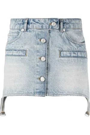Courrèges Denim Skirts, female, , S, Asymmetric Denim Skirt