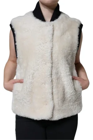 Burberry Vests, female, , M, Shearling Vest Jacket
