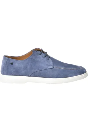 BALDININI Laced Shoes, male, , 7 1/2 UK, Cerulean suede lace-up
