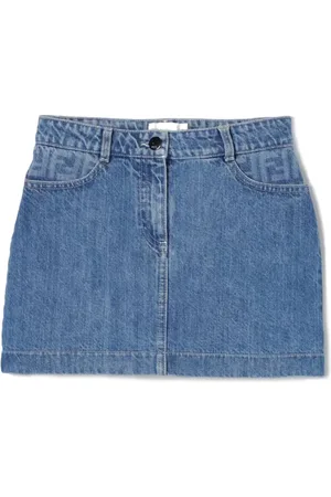Fendi Skirts, female, , 10 Y, Denim Kids Skirt Washed Gonna