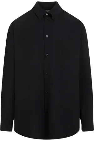 OFF-WHITE Casual Shirts, male, , S, Logo Embroidered Buttoned Shirt Jacket