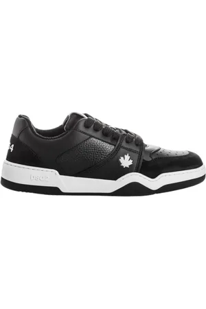 Dsquared2 Sneakers, male, , 6 1/2 UK, White Tennis Shoes with Blue and Grey Details