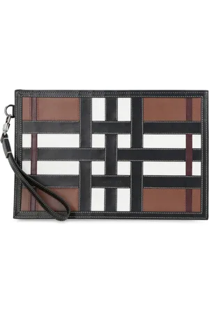 Burberry Bags, male, , ONE SIZE, Flat Leather Pouch with Motif