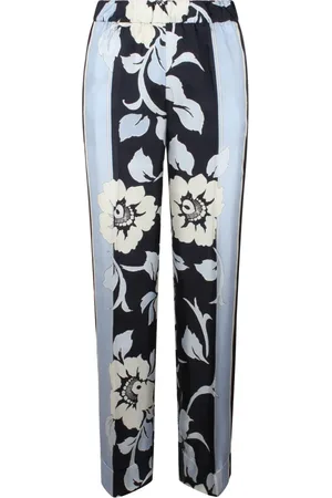 P.A.R.O.S.H. Silk Floral Print Trousers