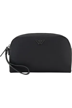 Emporio Armani Toilet Bags, male, , ONE SIZE, Leather Eagle Zipper Bracelet