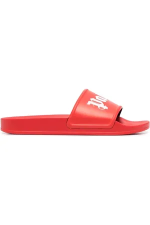 Palm Angels Logo Print Pool Sliders