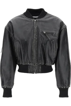 Acne Studios Aged Leather Bomber Jacket