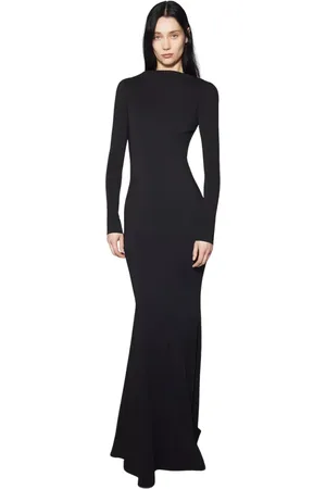 MUGLER Party Dresses, female, , S, Backless Buckled Crepe Gown