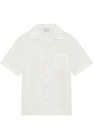 Drôle de Monsieur Short Sleeve Shirts, male, , L, Embroidered Tapestry Half Sleeve Shirt