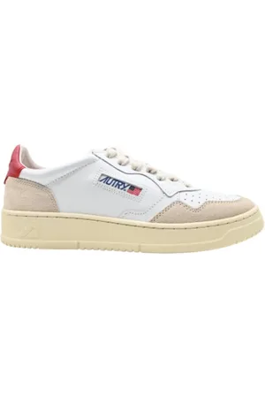 Autry Sneakers, male, , 11 UK, White Red Low Leather Trainers