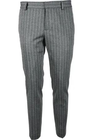 D.A. Daniele Alessandrini Elegant Grey Polyester Blend Trousers