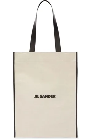 Jil Sander Tote Bags, male, , ONE SIZE, Leather Handle Black Tote Bag