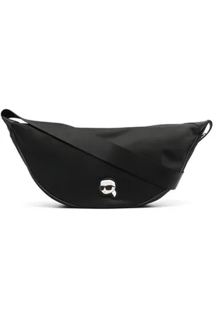 Karl Lagerfeld Cross Body Bags, female, , ONE SIZE, Ikonik Nylon Moon Shoulder Bag