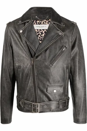 Golden Goose Distressed Bull Leather Jacket