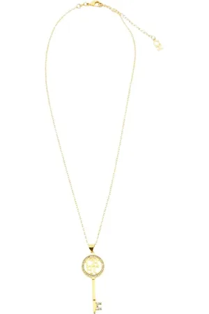 Carolina Herrera Earrings, female, , ONE SIZE, Key Pendant Necklace with Crystals