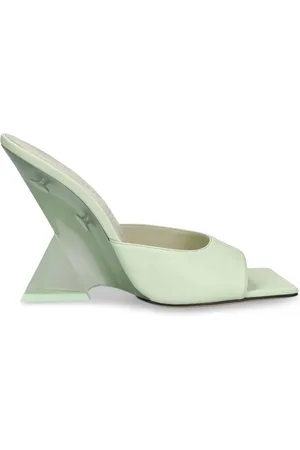 The Attico Leather Sandals with Plexiglass Heel