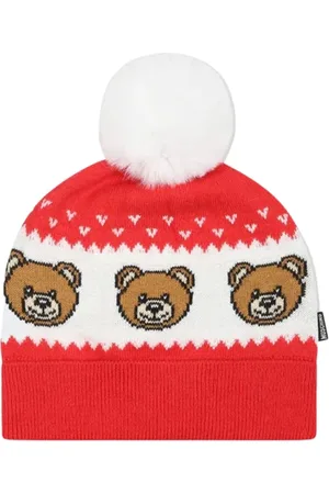 Moschino Hats & Caps, unisex, , ONE SIZE, Pom Pom Knit Hat Winter Bear