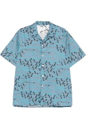 Paul Smith Short Sleeve Shirts, male, , XL, Button-Up Shirt Asymmetric Hem