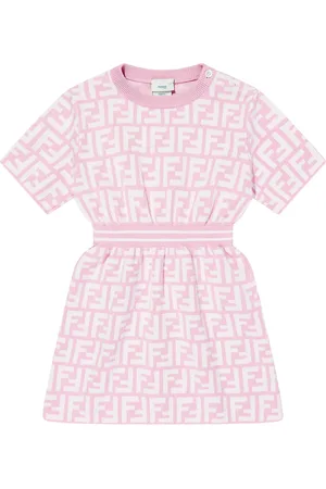 Fendi Dresses, female, , 12 M, Knit Dress with FF Logo
