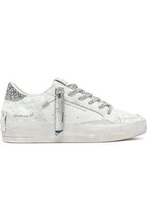Crime london Sneakers, female, , 3 UK, Leather Trainers with Vintage Sole