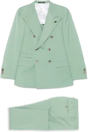 GABRIELE PASINI Double Breasted Suits, male, , M, Double-Breasted Suit with Rear Vents