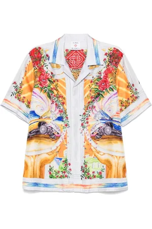 Casablanca Short Sleeve Shirts, male, , M, Zen Grey Short Sleeve Shirt
