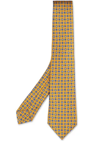 Kiton Yellow Silk Scarf