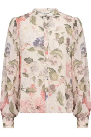 Cream Shirts, female, , S, Long Sleeve Shirt Blouse
