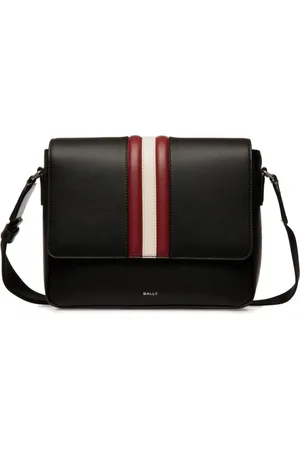 Bally Cross Body Bags, male, , ONE SIZE, Foldover Shoulder Bag with Stripe Detailing