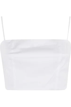 Staud Sleeveless Tops, female, , S, Square Neck Top with Spaghetti Straps