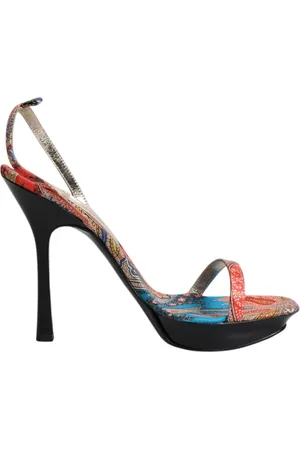 Dolce & Gabbana High Heel Sandals, female, , 6 UK, Floral Leather High Heel Sandals