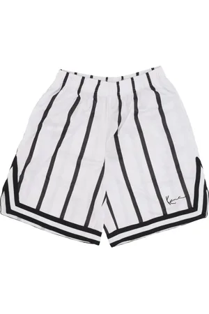 Karl Kani Striped Mesh Basketball Shorts White/Black
