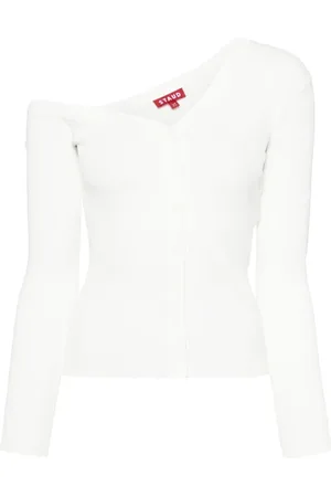 Staud Cardigans, female, , S, Craftsman Off Shoulder Cardigan