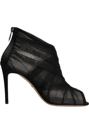 Dolce & Gabbana Mesh Stiletto Ankle Boots