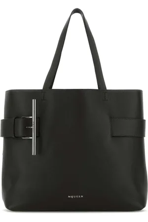 Alexander McQueen Tote Bags, female, , ONE SIZE, Leather T-Bar Shopping Bag