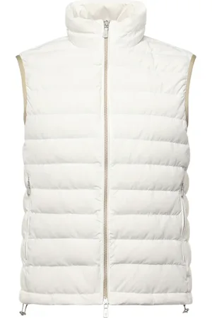 ELEVENTY Vests, male, , S, Zip-Up Coat Off-White