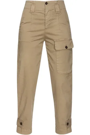 Pinko Cropped Trousers, female, , M, Cargo Trousers in Stretch Cotton Satin