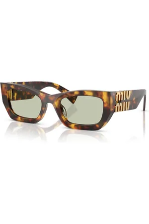 Miu Miu Stylish Sunglasses in Havana Green