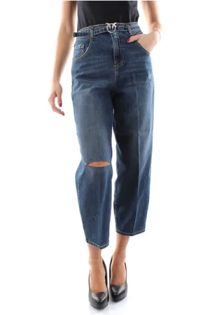 Pinko Cropped Jeans, female, , W25, Mom Fit Cropped Jeans