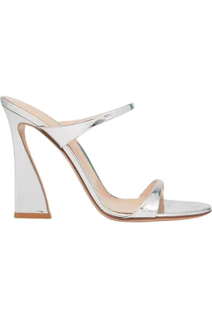 Gianvito Rossi Heeled Mules, female, , 8 UK, Silver Strappy High Heel Sandals